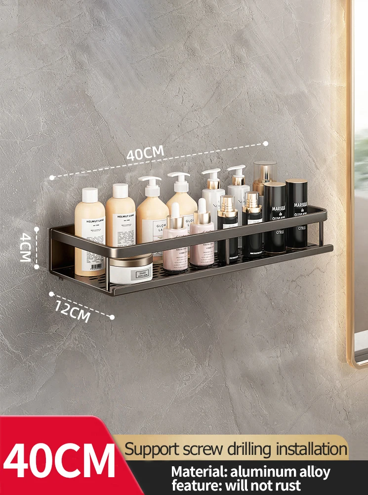 Wall-Mounted Aluminum Bathroom Shower Rack - Image 13