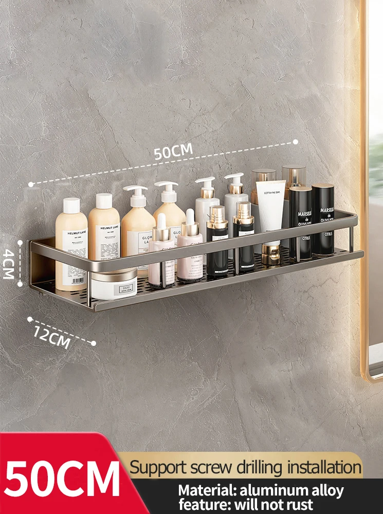 Wall-Mounted Aluminum Bathroom Shower Rack - Image 18