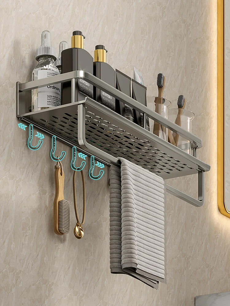 Wall-Mounted Aluminum Bathroom Shower Rack - Image 5