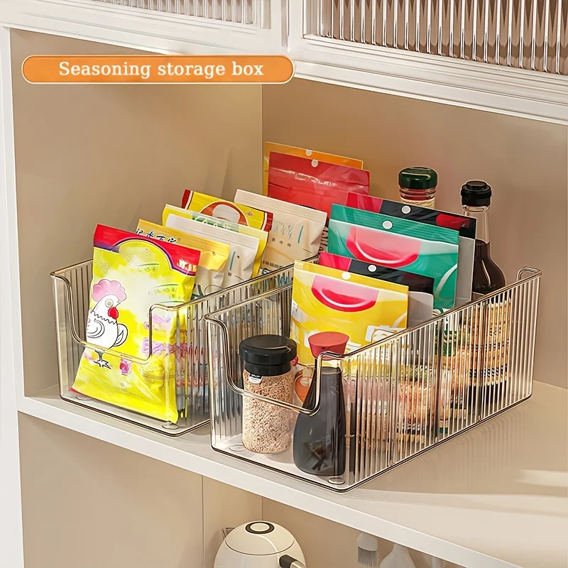 Clear Pantry Storage Box with Removable Dividers - Image 2