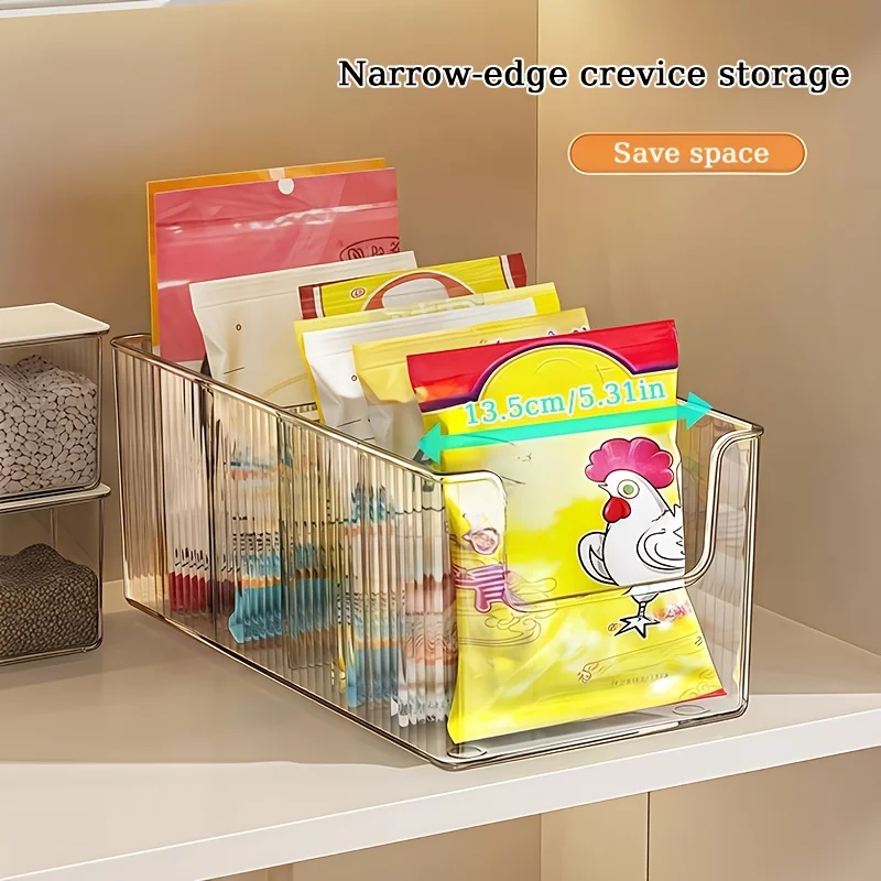 Clear Pantry Storage Box with Removable Dividers - Image 3