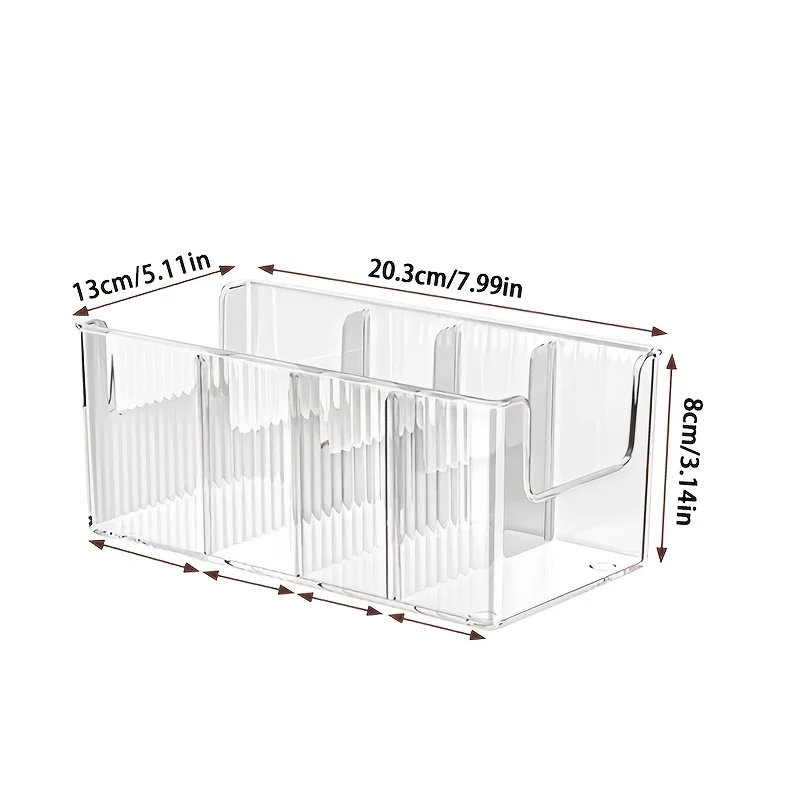 Clear Pantry Storage Box with Removable Dividers - Image 5