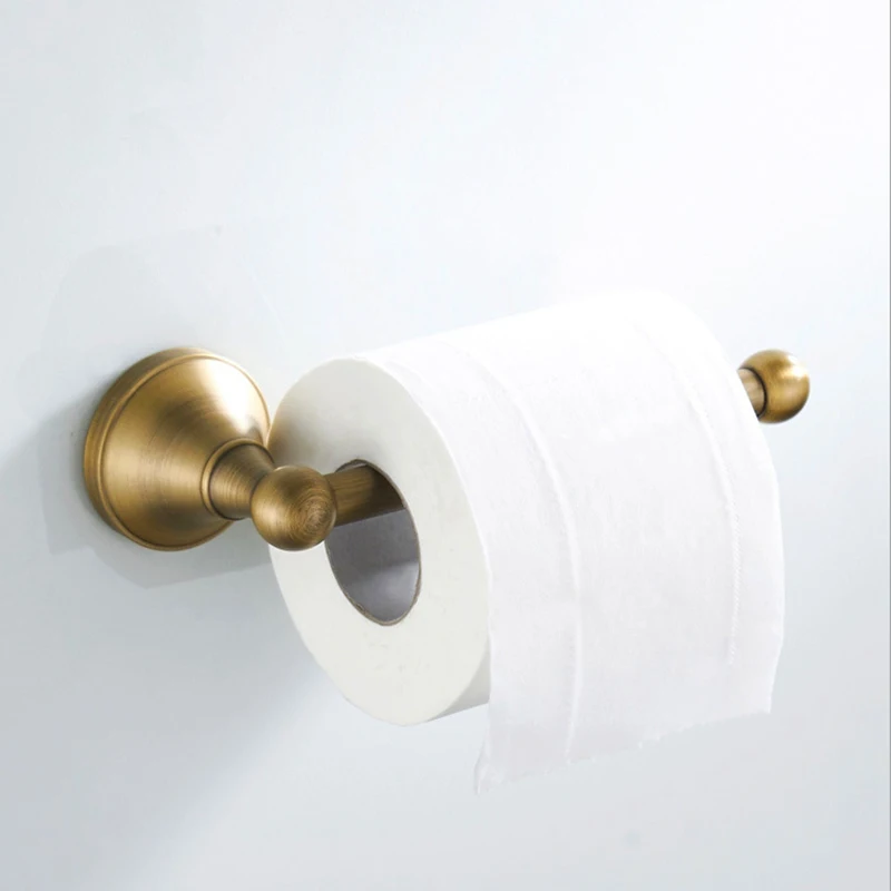 Antique Brass Bathroom Hardware Set - Image 4