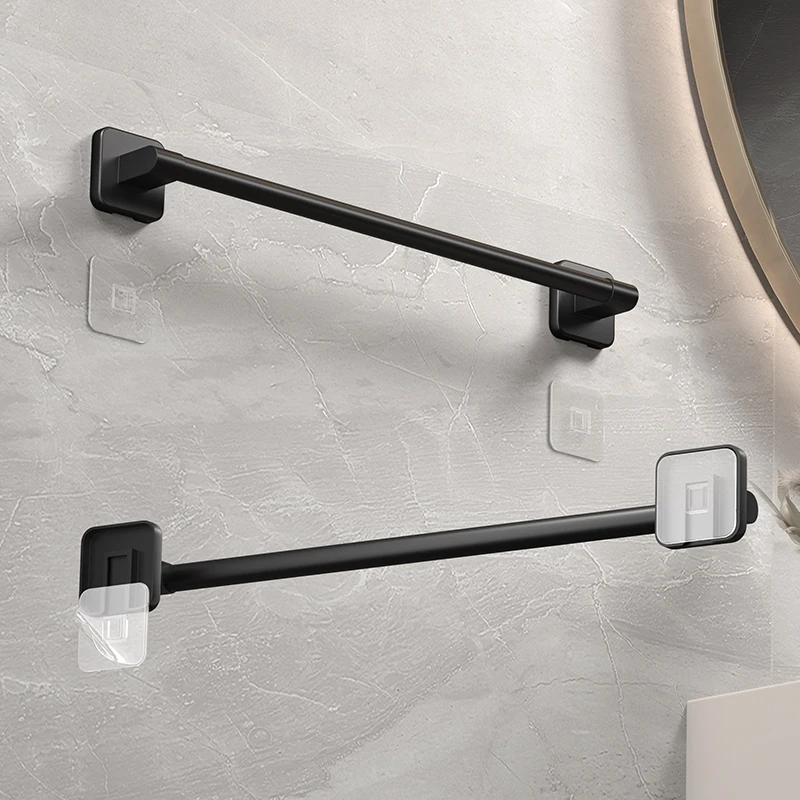 Self-Adhesive Aluminum Bathroom Towel Bar - Image 2