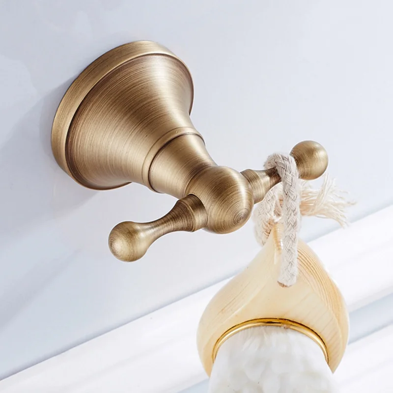 Antique Brass Bathroom Hardware Set - Image 7
