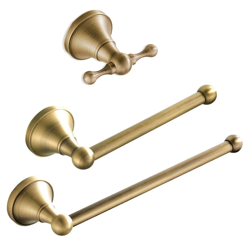 Antique Brass Bathroom Hardware Set - Image 2
