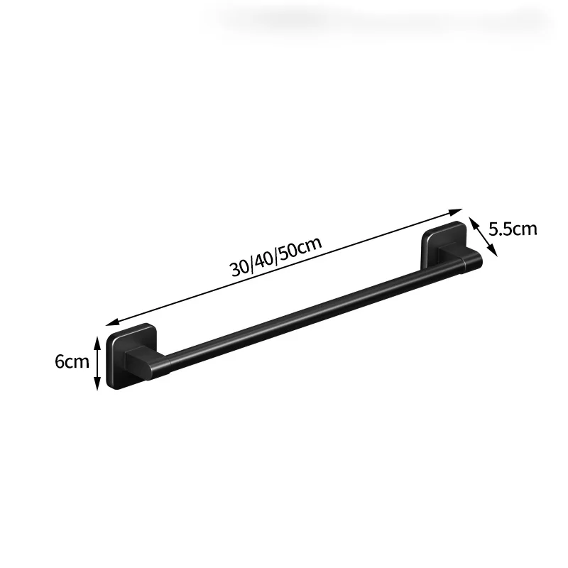 Self-Adhesive Aluminum Bathroom Towel Bar - Image 6