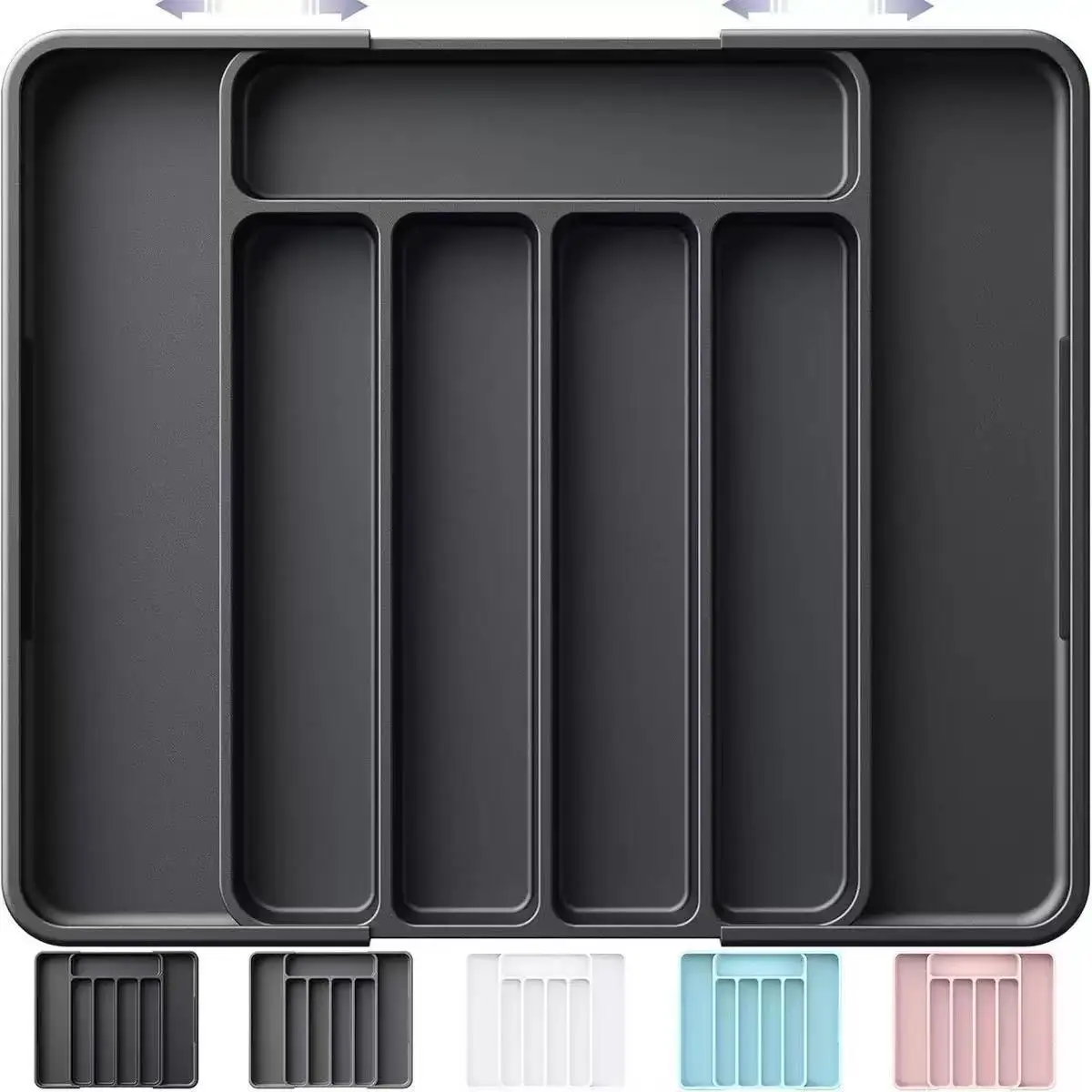 Adjustable Plastic Drawer Organizer Tray - Image 7